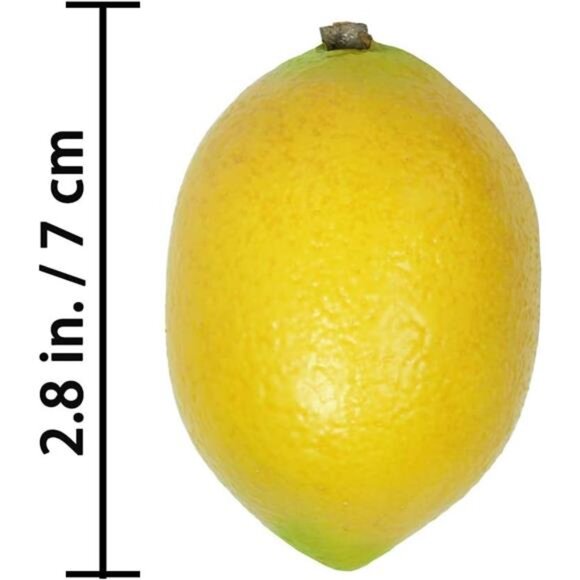28 Pcs Fake Lemon Artificial Fruits Vivid Green and Yellow Lemon Mixed Set - Picture 3 of 8